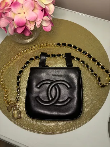 Chanel Belt Bag with unbranded chain