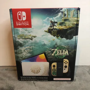 BOX ONLY - Legend of Zelda Tears of the Kingdom OLED Nintendo Switch Console