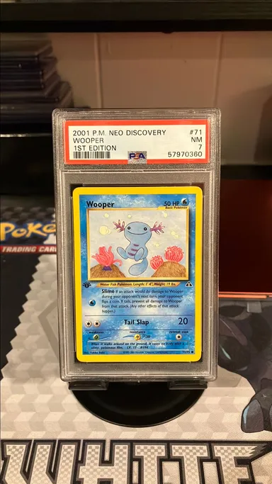 Wooper 1st Edition 2001 Neo Discovery PSA 7
