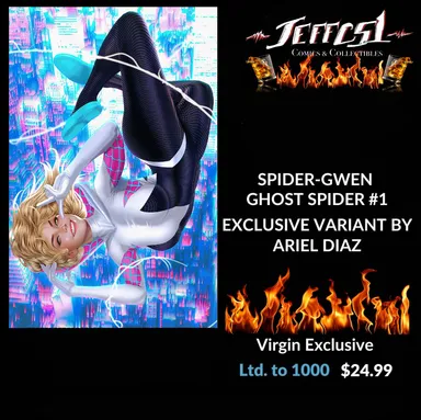 Spider-Gwen Ghost Spider #1 : Ariel Diaz VIRGIN Exclusive - PRE-ORDER - Ships 5/22