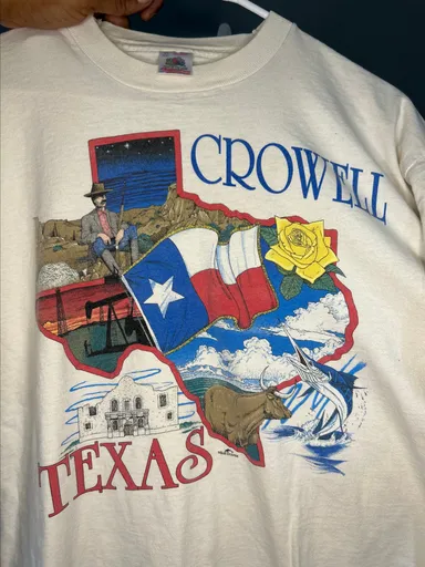 VTG Crowell Texas Art Tee Size XL