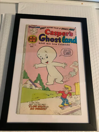 Vintage Casper the Friendly Ghost Framed Comic book art