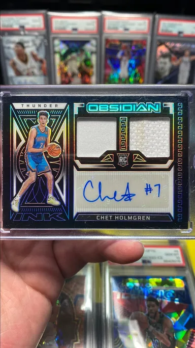 Chet Holmgren Holo INK Dual Patch RC Auto Obsidian /99