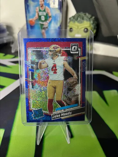 Jake Moody RC SSP Optic Rated Rookie Blue Glitter 49ers