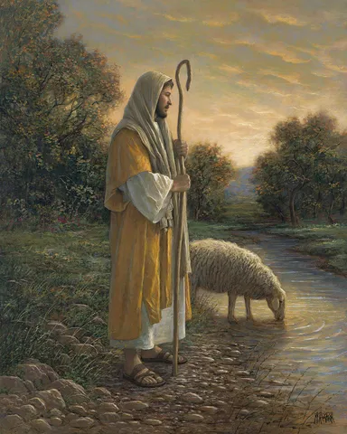 Good Shepherd Jesus Fabric Panel 36" x 44"