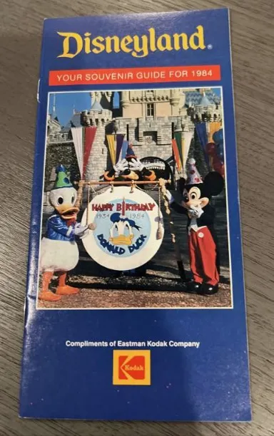 Your Souvenir Guide for 1984 Disneyland Kodak guidebook for Donald Duck's 50th