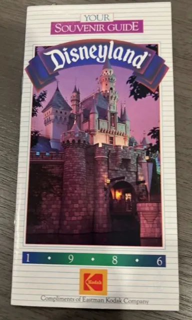Your Souvenir Guide Disneyland 1986 guidebook featuring Sleeping Beauty Castle