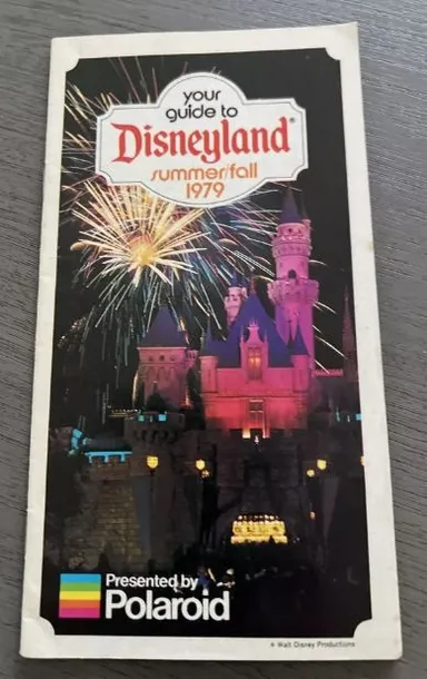 your guide to Disneyland summer/fall 1979 Polaroid featuring Sl. Beauty Castle