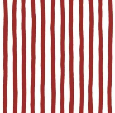 #416 Stripes Red on White 1/2 Yard Cotton 28496R