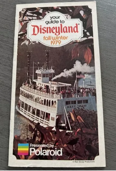 your guide to Disneyland fall/winter 1979 Polaroid featuring Mark Twain