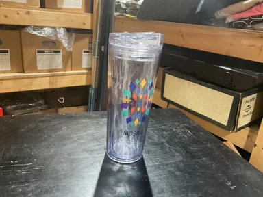 Mosaic Insulated Plastic Straw Drinking Cup