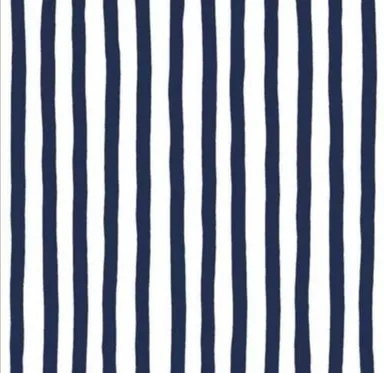 #417 Stripes Navy on White 1/2 Yard Cotton 28496 N