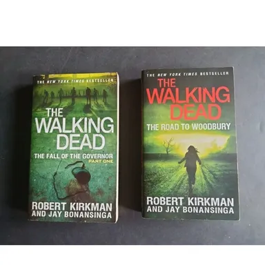 (2) The Walking Dead Paperback Books Rob Kirkman Fall Governor Road Woodbury LOT