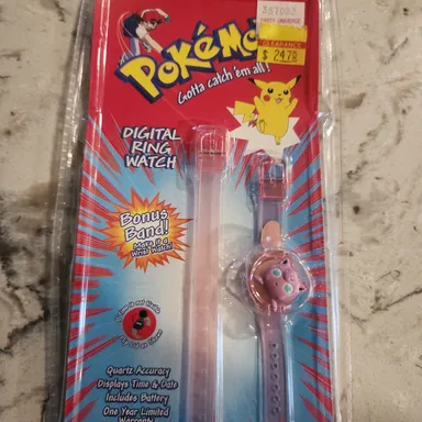 OBO 1995 Pokémon Digital Pink Ring Watch Free Shipping
