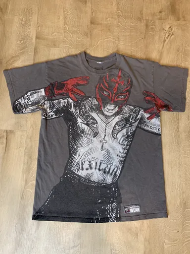 WWE Authentic Y2K Rey Mysterio Respect The Mask Tee Grey Medium