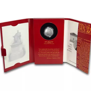 2005 John Marshall Coin & Chronicles 
Commemorates the 250th anniversary of Chief Justice John Mars