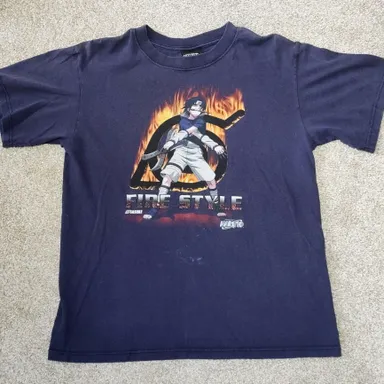 2002 Naruto Sasuke Anime T-shirt Size Medium