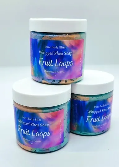Whipped Shea Soap| Fruit Loops 4oz Jar