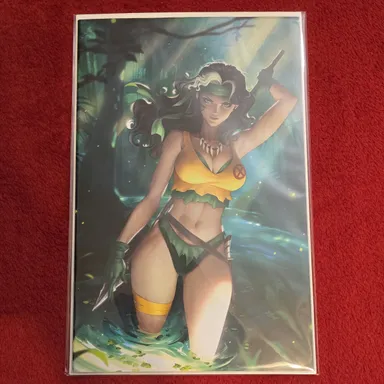 Rogue & Gambit #5 - NM+ Cond - 2023 - R1C0 Cover - Savage Land Rogue - Unknown Comics Virgin Variant