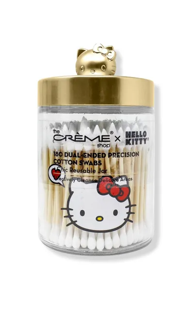 The Creme Shop Hello Kitty Jar with Cotton Swabs