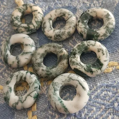 20mm Tree Agate Donut Beads (8)