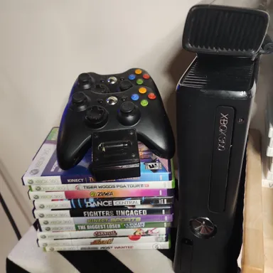 xbox 360 kinect lot bundle 10 games, controllers, cords