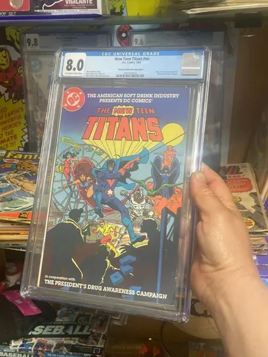 The New Teen Titans SODA COMPANIES (CGC 8.0 - DC 1983) (ITEM VIDEO!) Drug Free