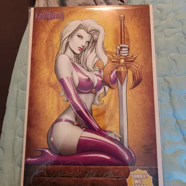 Lady Death Secrets #1 Naughty We Effed Up Edition. Signed by Brian Pulido and Mike Debalfo