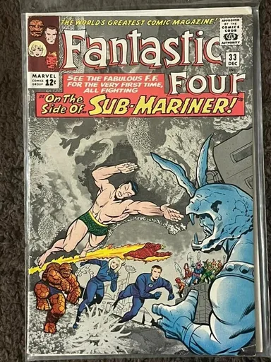 Fantastic Four #33 (RAW 6.5-7.5 MARVEL 1964) (ITEM VIDEO!) 1st Attuma SubMariner