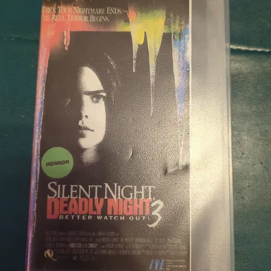 Silent Night Deadly Night 3 VHS GUC Cutbox Former Rental