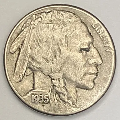 1935-S Buffalo Nickel ~ Choice XF/AU ~ Full Horn