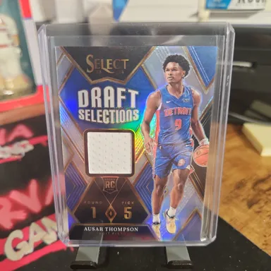 2023-24 Select Ausar Thompson Silver Prizm Draft Selection Rookie Jersey #DSM-AT Pistons