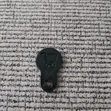 cart coin keychain black