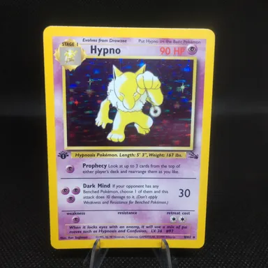 1st Edition Hypno Fossil Holo Rare