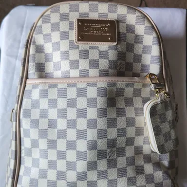 Fashion bookbag with matching 4pc makeup bag and key fob