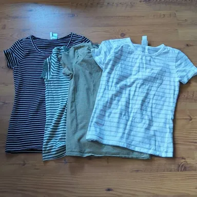 4 Striped T-shirts Size small