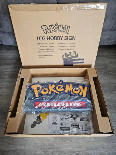 Pokemon TCG Hobby Sign 20thAnniversary Store Sign Led Window Light Up