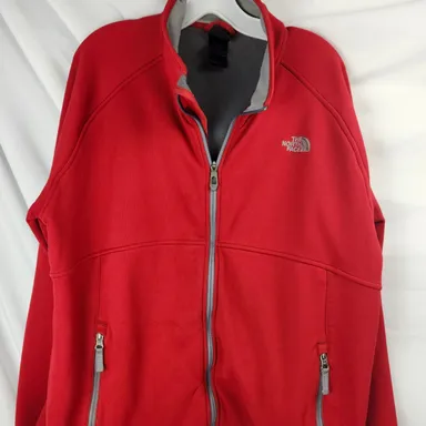 The North Face Full-Zip Jacket Red With Pockets Men's Size XL Rn#61661 AMLD