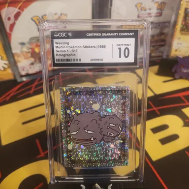 CGC 10 Weezing Merlin Stickers Series 1 Holo