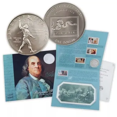 2006 Benjamin Franklin Coin & Chronicles Set BU Silver Coin