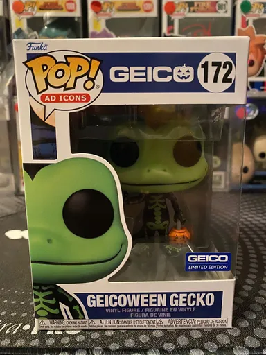 Geico Geicoween skeleton Gecko (Green)