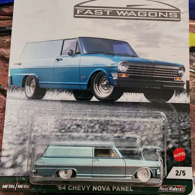 Hot Wheels Car Culture "Fast Wagons" '64 Chevy Nova Panel 1/64 Scale