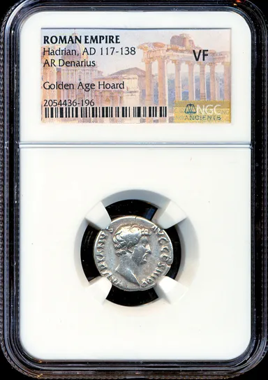 H3 NGC VF Hadrian 134-138 AD Roman Imperial Silver Denarius Ancient coin