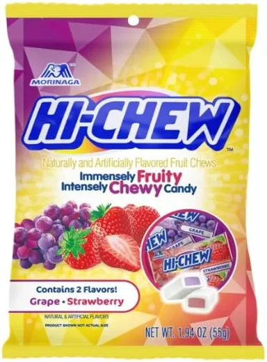 New Hi-Chew Candy 1.94 oz. - Grape & Strawberry