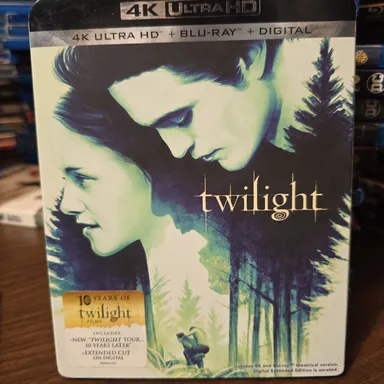 Twilight (4K Ultra HD/Blu-ray, 2018) With Slipcover - Kirsten Stewart