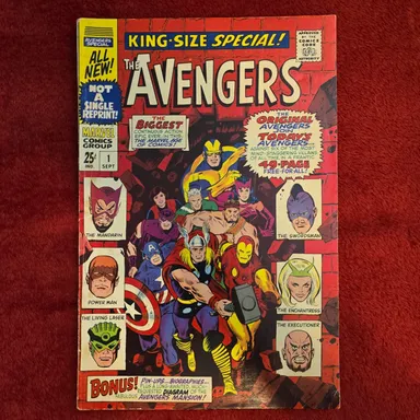 Avengers Annual #1 ~ 1967 ~ 6.0-6.5 Cond ~ Sentinels Strike ~John Buscema & Don Heck Art- Roy Thomas