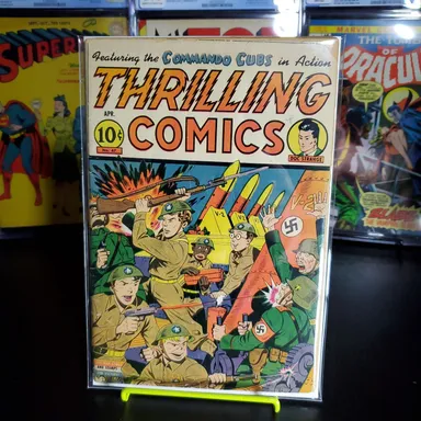 Thrilling Comics #47 (1945) Classic Schomberg WWII Nazi Racist Cover