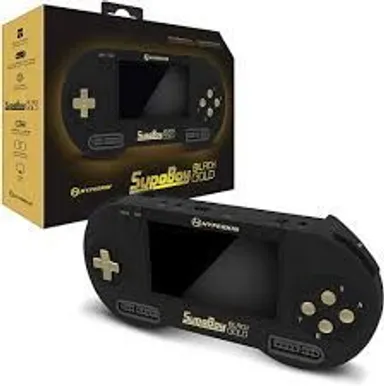 SupaBoy S Portable Pocket SNES Console - Black & Gold - New