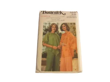 Butterick Women's Vintage Sewing Pattern 5341 Top Size Medium