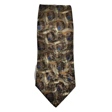 J Ferrar Abstract Silk Tie Made Italy Business Dress Suit Formal Work